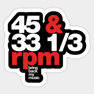 Vinyl Record is back RPM Sticker